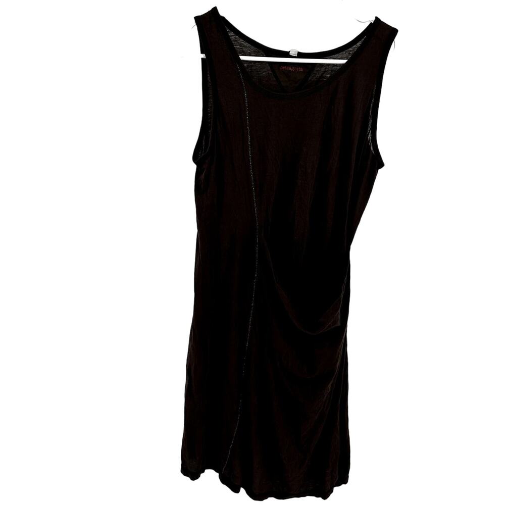 Johnny Was Pete & Greta Mini Tank Dress Drape Soft 100% Pima Cotton Brown Small
